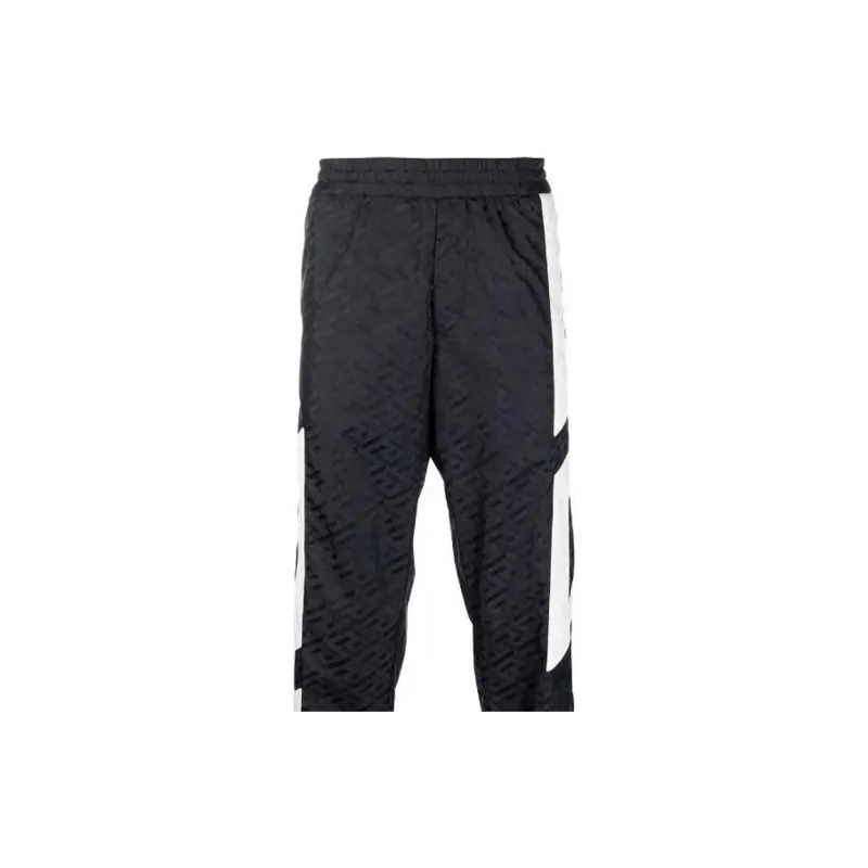 VERSACE Logo Printed High Waist Track Pants-4