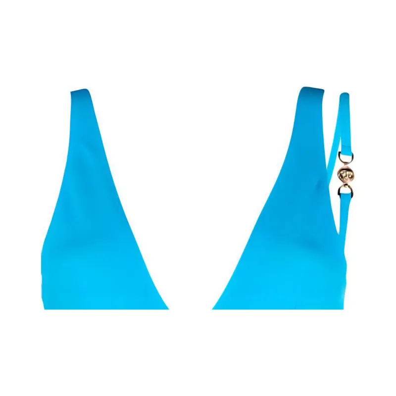 VERSACE Greca Border Triangle Bikini Top 'Turquoise'-4