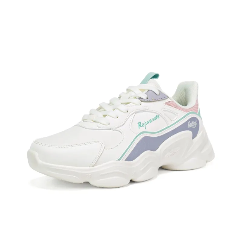361° Wear Resistant Running Shoes Women's White Purple-2