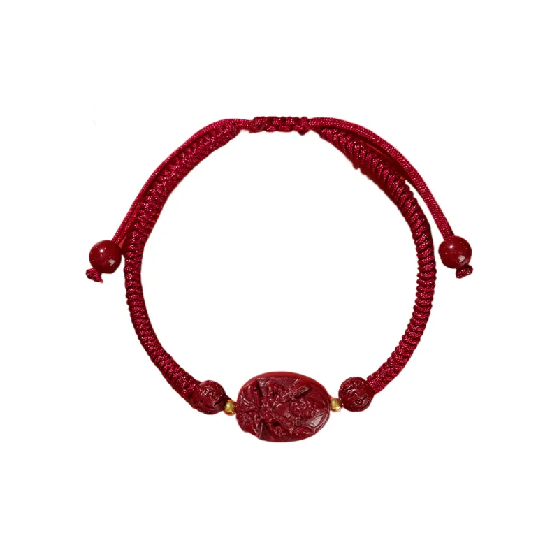 LOVING Reconstructed Cinnabar Bracelets Unisex-2
