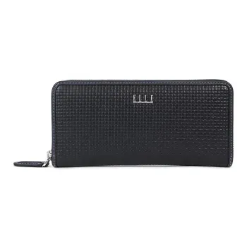 ELLE HOMME Cow Leather Wallet Clutch Regular Men's Dark Blue