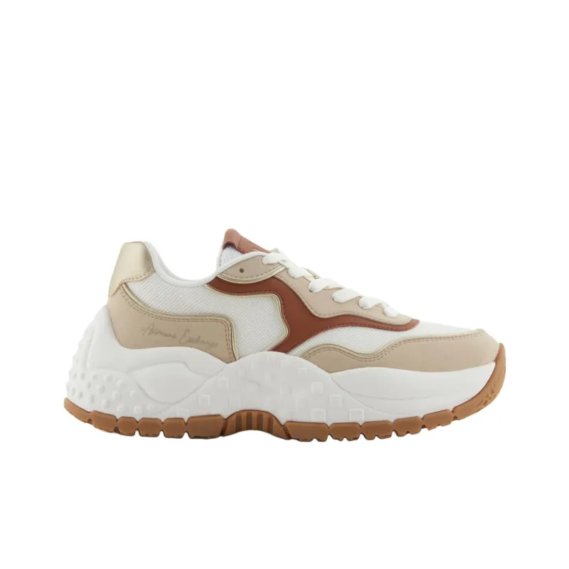 ARMANI EXCHANGEAE Low Top Chunky Sneakers Women's Beige-1