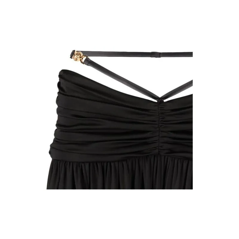 VERSACE Ruched waist Mini Skirt-4