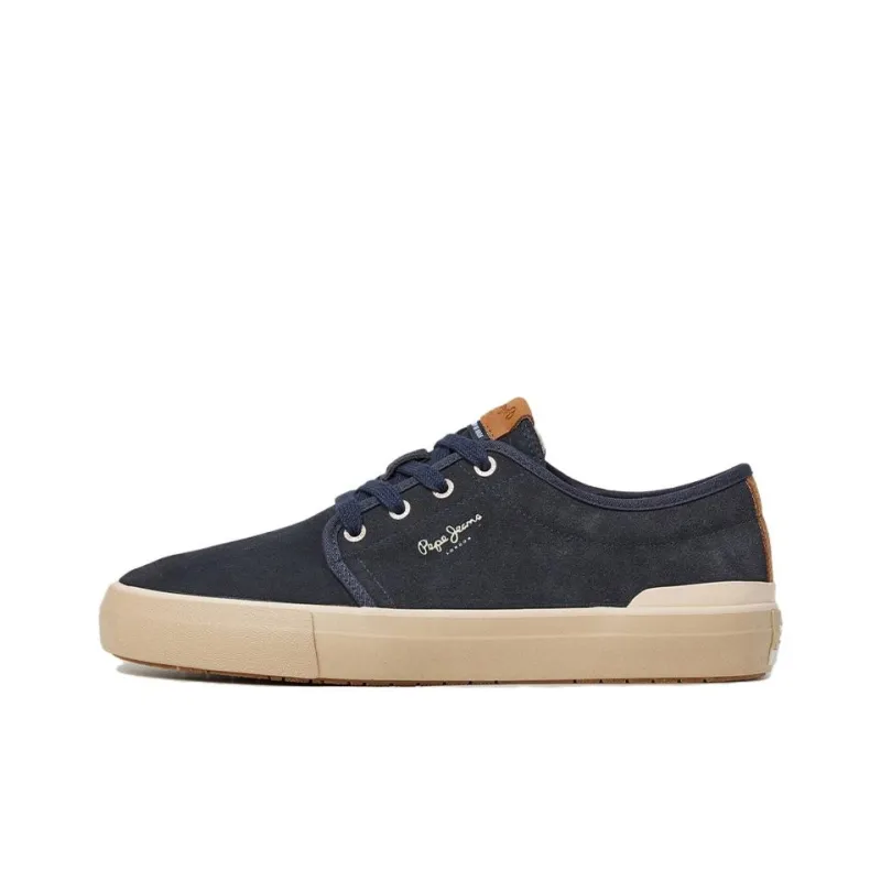 Pepe Jeans Abrasion Resistant Low Top Skateboard Shoes Men's Blue-0