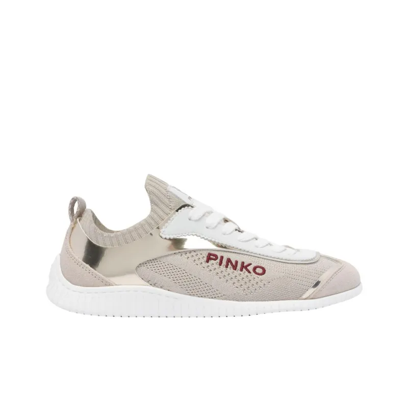 PINKO Logo Embroidered Lace Up Sneakers Women's-1