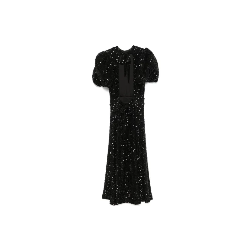 Rotate Sequin Puff Sleeve Dress-1