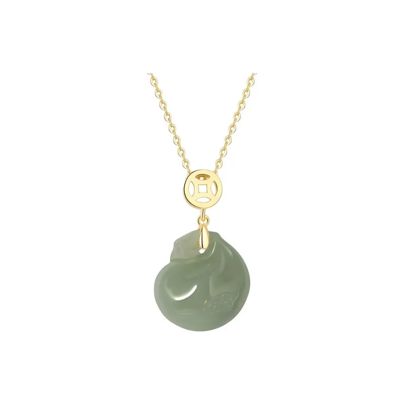 Andaozi Hetian Jade Necklaces Green Jade Unisex-0