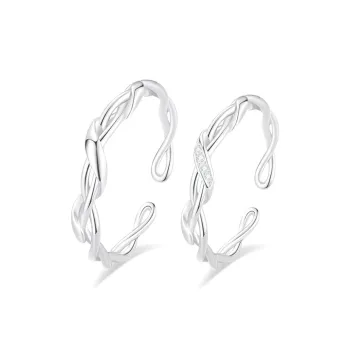 PRETTY DIARY S999 Fine Silver Rings Unisex
