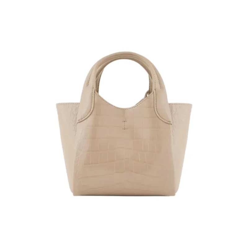 EMPORIO ARMANI Polyester Tote Bag, Shopping Bag, Crossbody Bag, Handbag Women's Beige-2