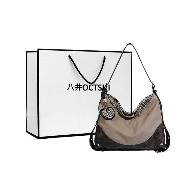 OCTSUI PU Shoulder Bag Regular Women's Off White/khaki-6