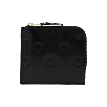 CDG Dot Embossed Zipped Wallet