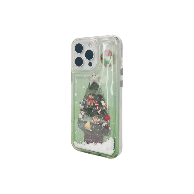 Wei Xin TPU Material Snowflake Lava Christmas Tree Phone Cases Compatible With IPhone 16/15 Pro Max/Apple 13/14 Pro/Max-6