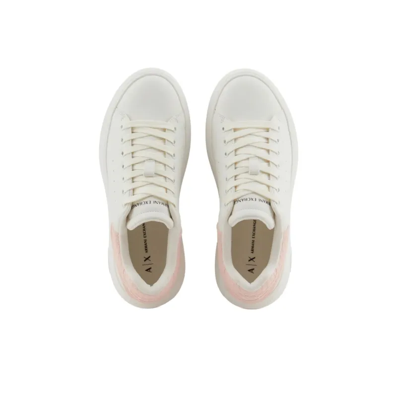 ARMANI EXCHANGEAE Low Top Casual Shoes Women's White Pink-2