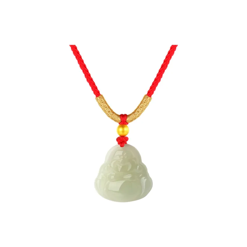 CHOW TAI KING Hetian Jade Necklaces White Jade/Pale Greenish White Jade Unisex-0
