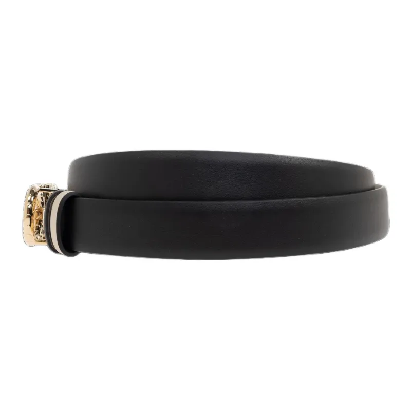 FERRAGAMO Leather Leather Belts Women's Black Width  2.5CM-1