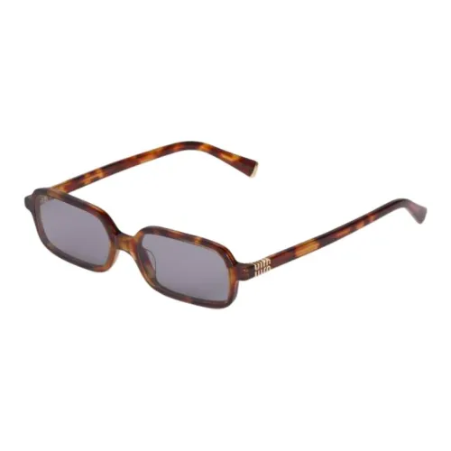 MIU MIU Acetate Rectangular Sunglasses Women's Dark Gray