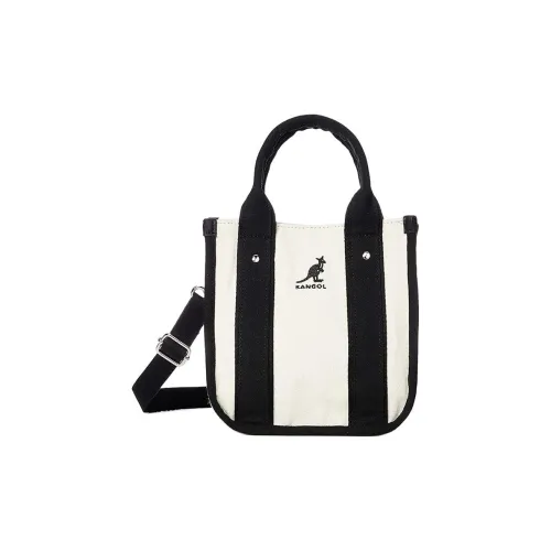 KANGOL Cotton Canvas Canvas Bag Tote Bag Shopping Bag Portable Crossbody Bag Shoulder Bag Small Size Unisex White