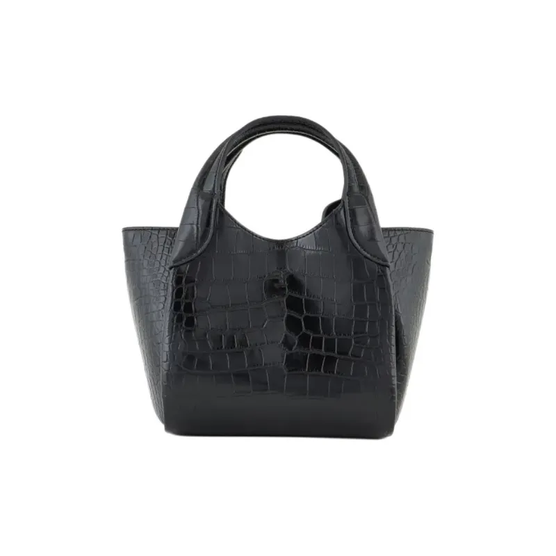 EMPORIO ARMANI Polyester Tote Bag, Shopping Bag, Crossbody Bag, Handbag Women's Black-2