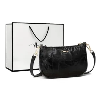 MILLIE'S Cow Leather Crossbody Bag Handbag Shoulder Bag Small Size Women's Black/Brown