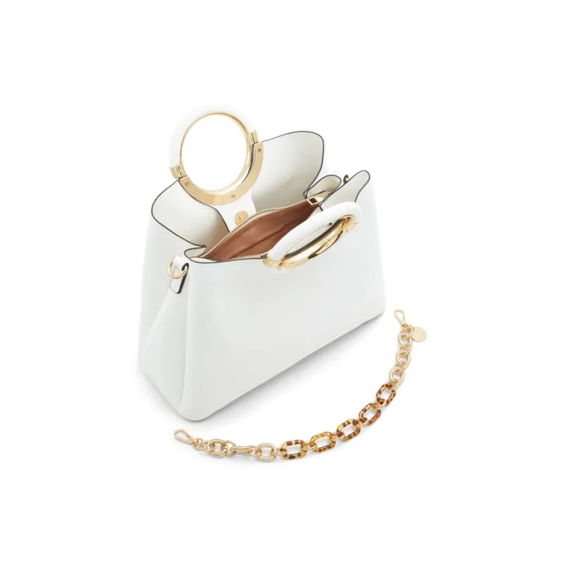 ALDO Artificial Leather Crossbody Handbag Medium Size Women's Beige/Black-2