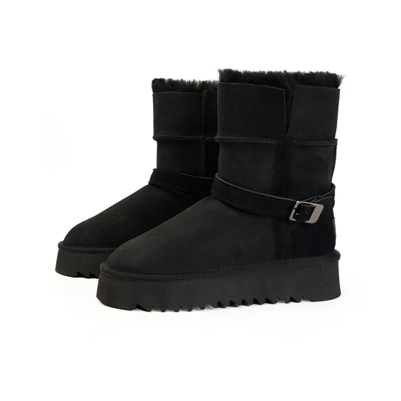 ABIDJAN Warm Winter Series Warm Height Increasing Crew Snow Boots Women's-6