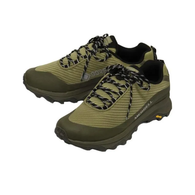 MERRELL Moab Speed Anti-Slip Wear-Resistant Low-Top Trail Running Running Shoes Men's Army Green-1
