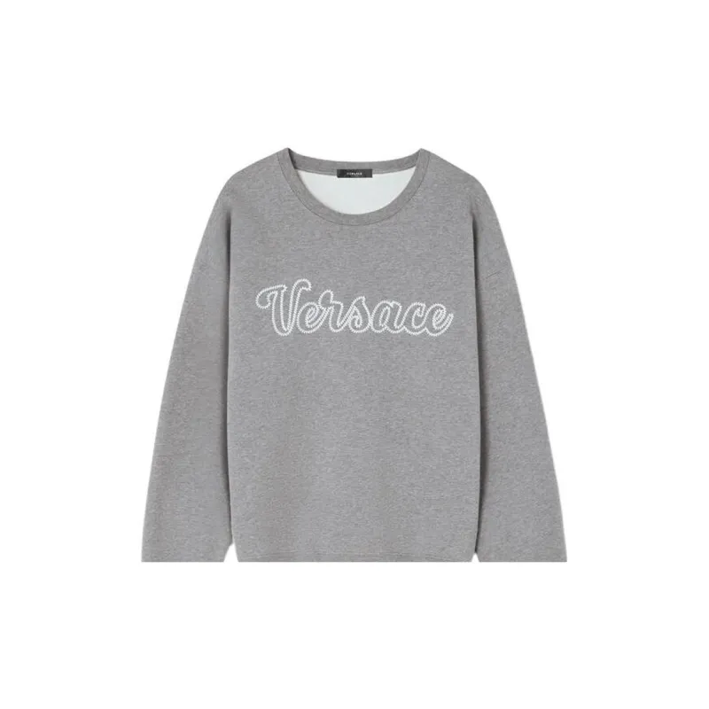 VERSACE Sweatshirts Men Gray-4