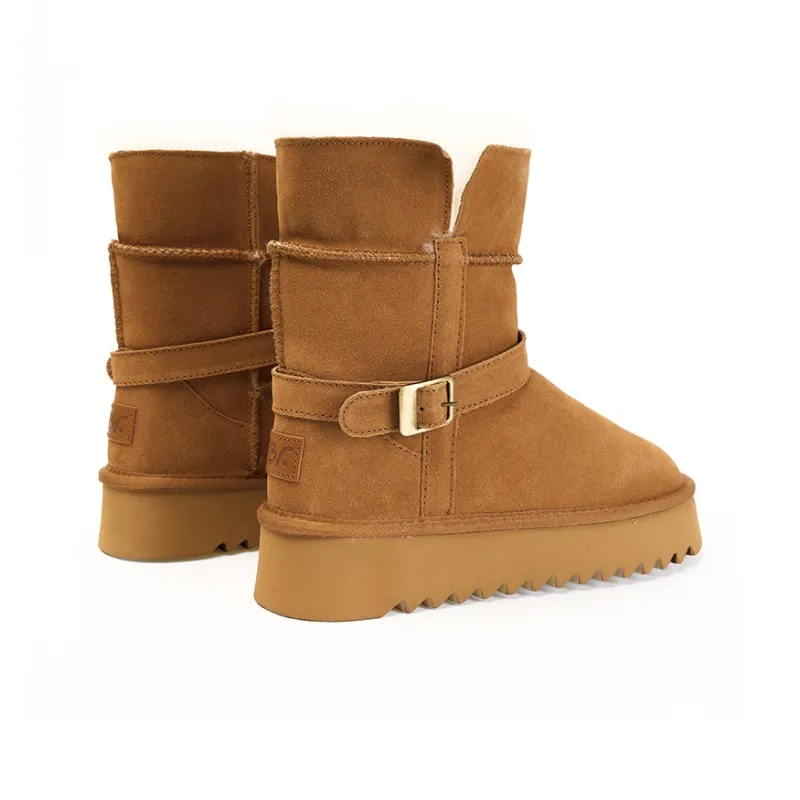 ABIDJAN Warm Winter Series Warm Height Increasing Crew Snow Boots Women's-2