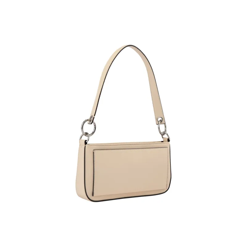 CALVIN KLEIN Blended Material Shoulder Bag Medium Size Women's Almond Yellow-2