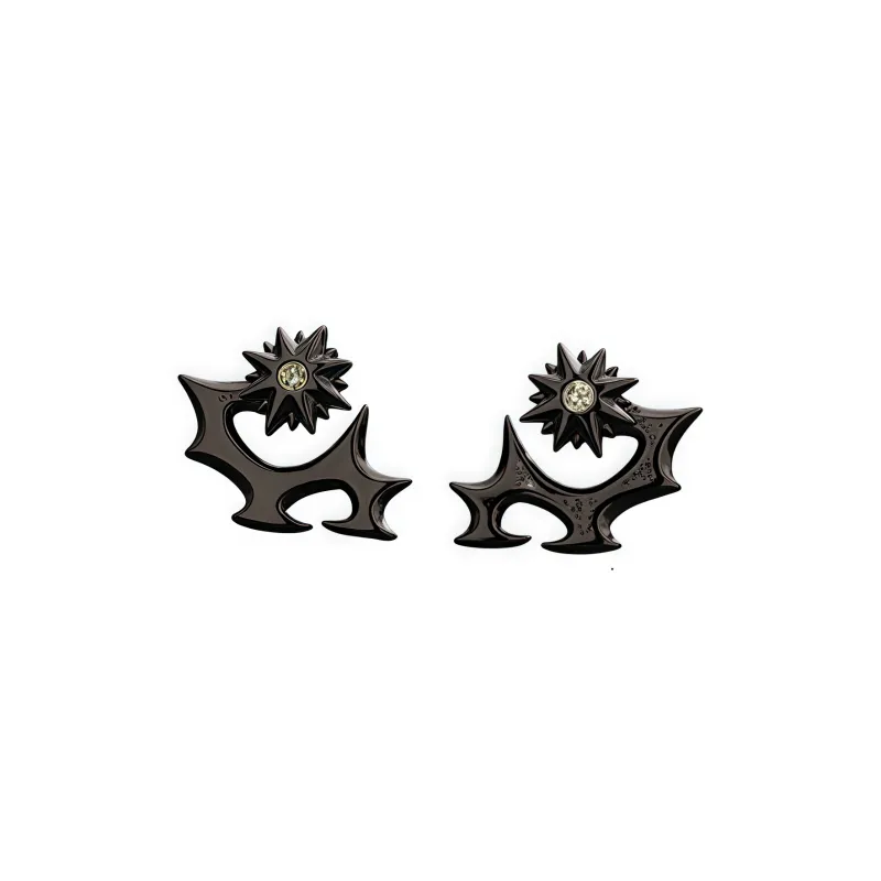 BKBU 925 Sterling Silver Needle Titanium Steel Stud Earrings Unisex-0