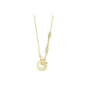 Emerald Hetian Jade Necklaces White Jade Women's