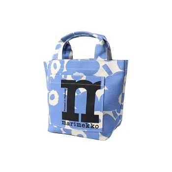 Marimekko Cotton Handbag Mini Women's Blue & White
