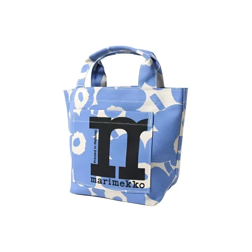 Marimekko Cotton Handbag Mini Women's Blue & White