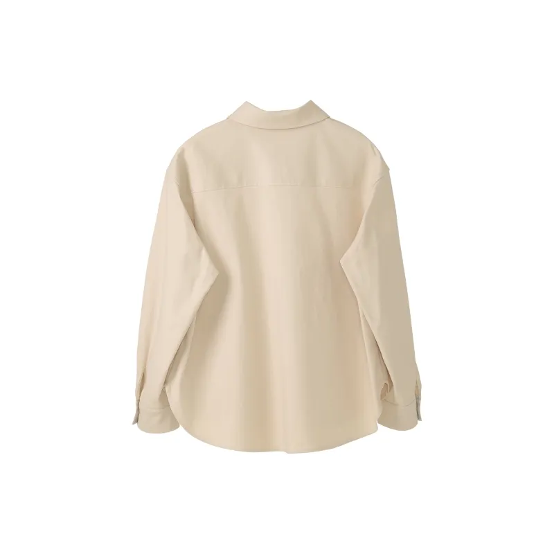 Fstudio Fall And Winter Korean Style Elegant Multicolor Shirt Women's Apricot-1