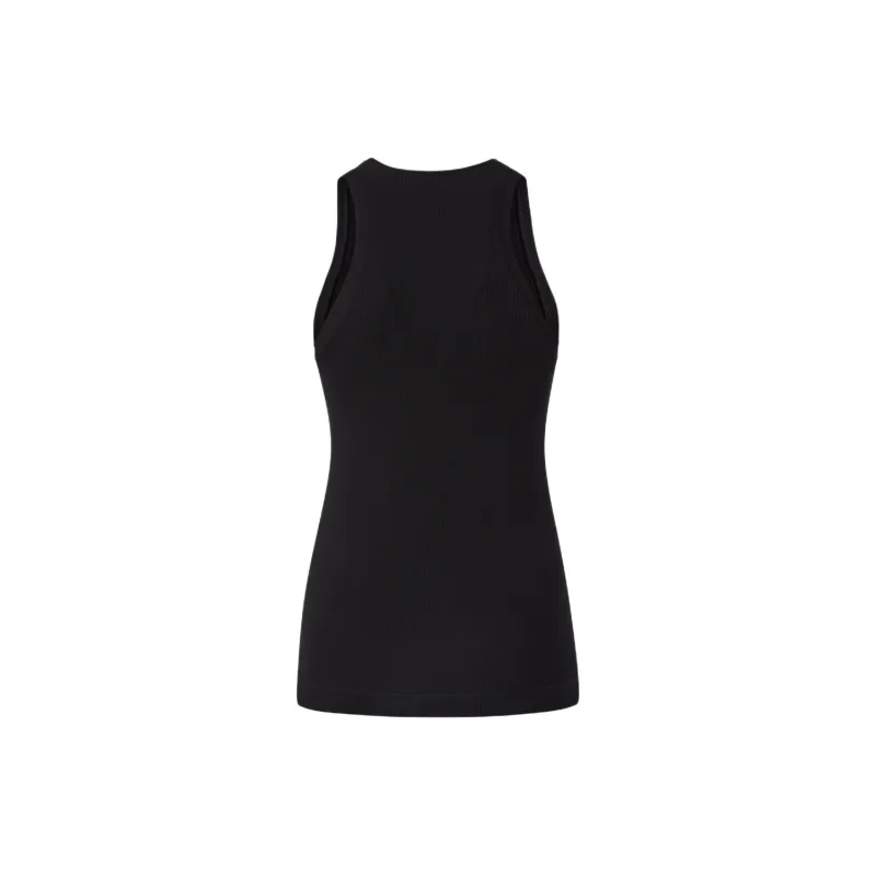 PINKO Logo Lettering Ribbed Vest-1