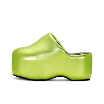 SIMON MILLER Wrap-toe Slippers Women's Silver Galaxy Green
