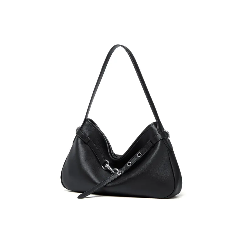 ZOOLER Top Grain Cow Leather Shoulder Bag Women's Black/Ebony-1