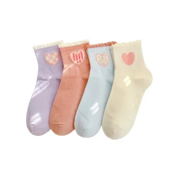 Caramella Mid Calf Socks Women's 4 Pack Mixed Color