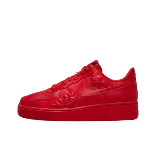 Nike Air Force 1 Anti Slip Wear Resistant Low Top Skateboard Shoes Women
s Red