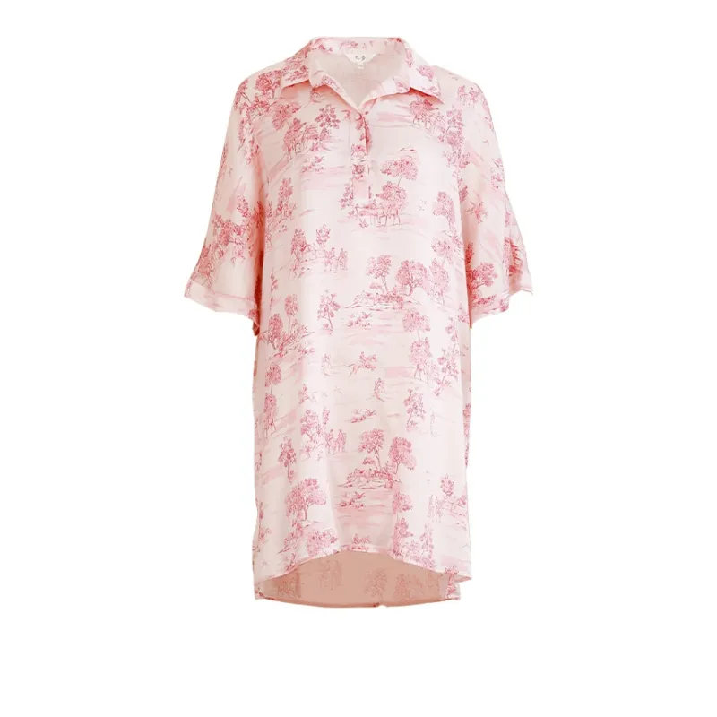 Silk Boundary Nightgown Women's Pink-0