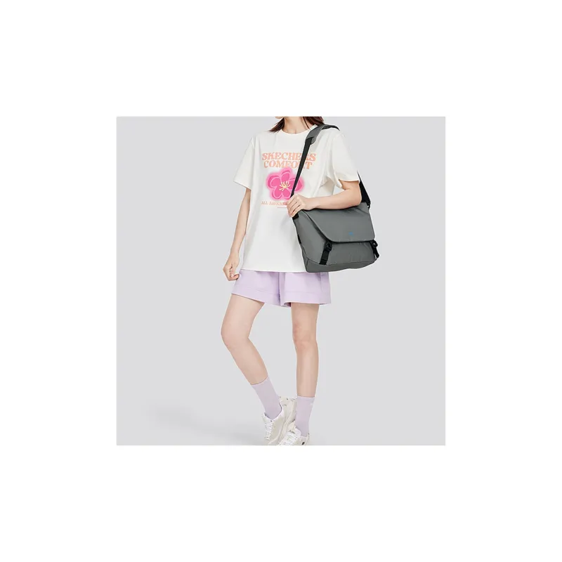Skechers Fabric Messenger Bag Shoulder Bag Crossbody Bag Regular Unisex Sky Gray-3