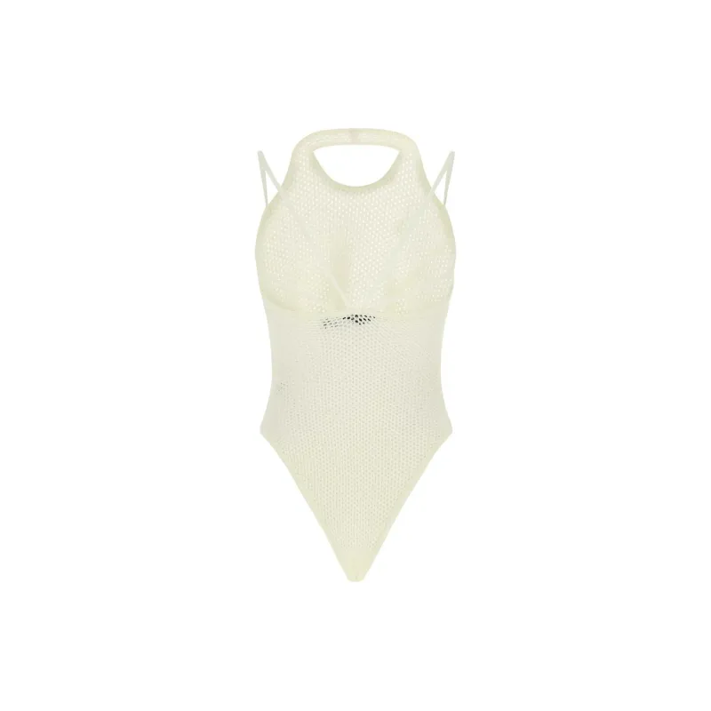 ANDREĀDAMO Halterneck Knitted Bodysuit-1