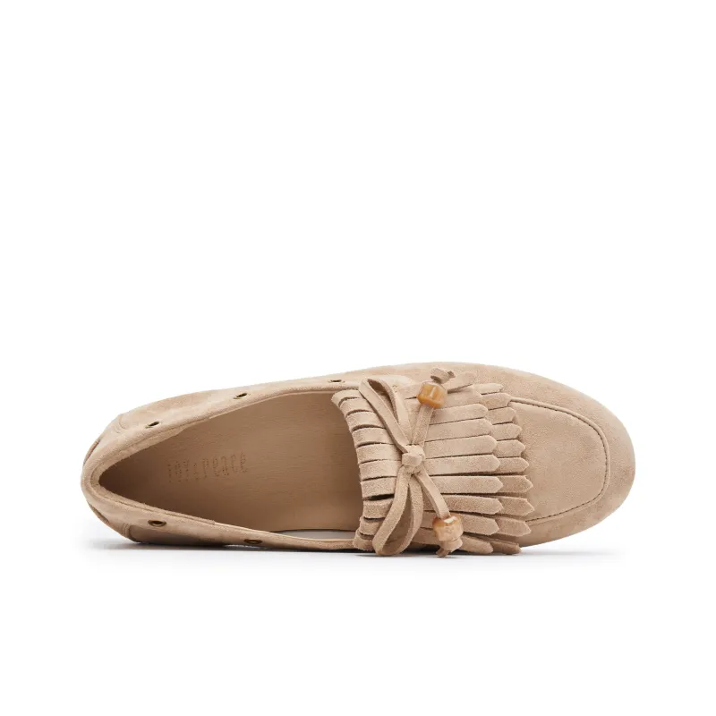 Joypeace Serpent Auspicious Collection Lazy Holiday Loafers Women's Apricot-9