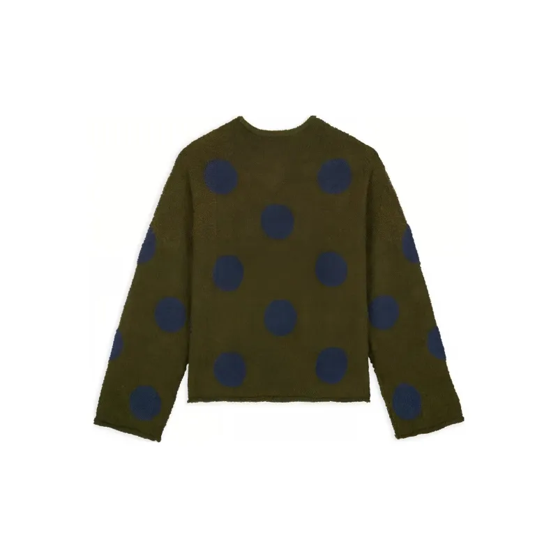 Brain Dead TEDDY FUR DOT KNIT SWEATER Sweater Unisex Olive-1