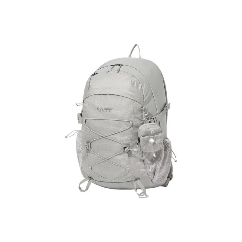COVERNAT Nylon Backpack Unisex Light Gray-1