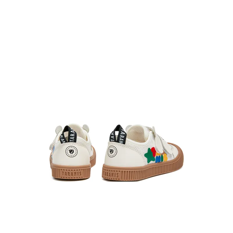 TARANIS 311 Anti Slip And Wear Resistant Breathable Low Top Kids' Skateboarding Shoes White Children Aged 3 7 Years Old-1