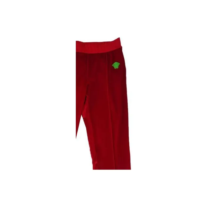 VERSACE Knitted Sports Pants Men's Red-1