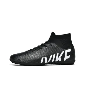CAMKIDS Slip Resistant Anti Kick Lightweight Cushioning Support High Top Kids' Soccer Shoes Teenagers