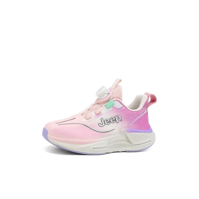 Jeep Wear-Resistant Slip-Resistant Breathable Cushioning Kids' Running Shoes Beige Pink Purple Kids'-1