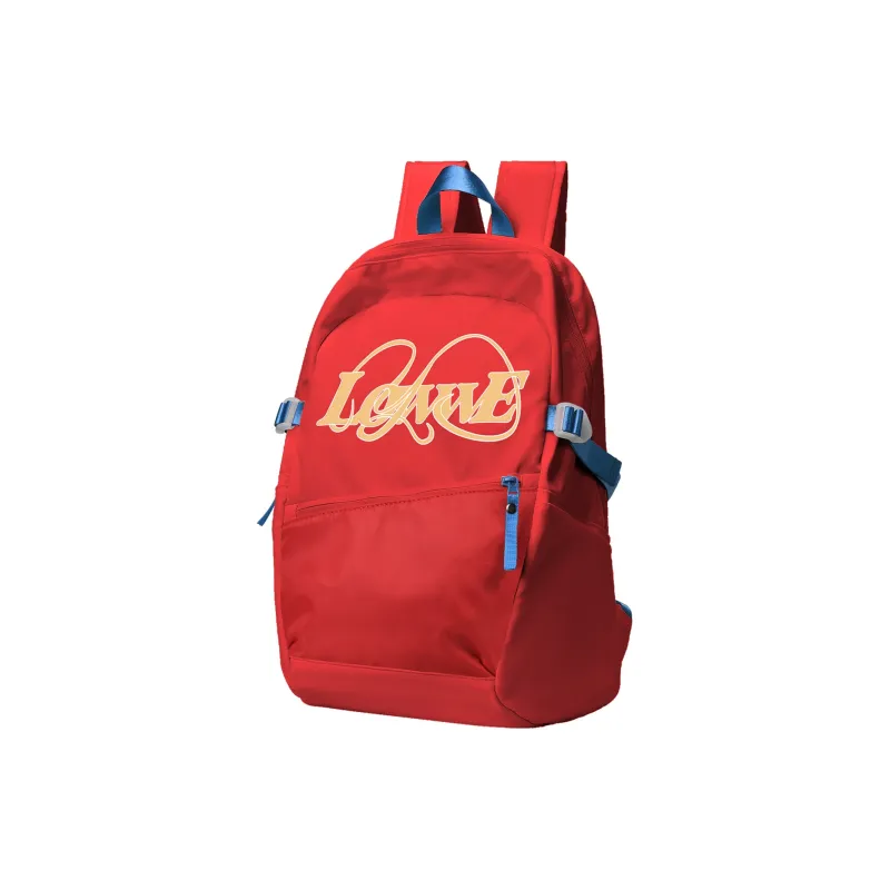 LOVVVVE Polyester Backpack Backpack Backpack Travel Bag Regular Unisex Red-1